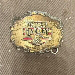 Vintage 1978 Harley-Davidson Freedom Gold Buckle